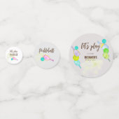 Confettis Aquarelle Thème Pickleball Sports Anniversaire (Devant)