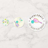 Confettis Aquarelle Thème Pickleball Sports Anniversaire (Derrière)