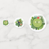 Confettis Aquarelle Tropical avec Toucan Green ID577 (Devant)