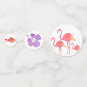 Confettis Aquarelle tropicale Animaux & Étincelles d'or Plan (Derrière)