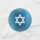 Confettis Aquarelle Turquoise B'nai Mitzvah Gold Script (Petit recto)