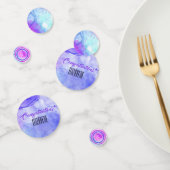 Confettis Aquarelle turquoise, violet, rose pastel Abstrait (Groupe)