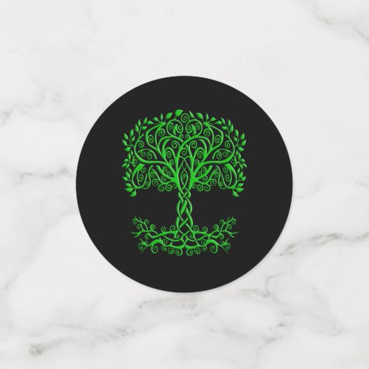 Confettis Arbre Celtique Vert De Vie (Petit recto)