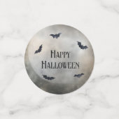 Confettis Arbre effrayant d'Halloween avec corbeau et chauve (Petit recto)