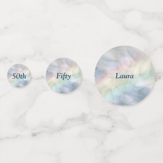 Confettis Arc-en-ciel personnalisé 50e anniversaire (Devant)