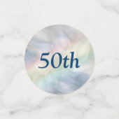 Confettis Arc-en-ciel personnalisé 50e anniversaire (Petit recto)