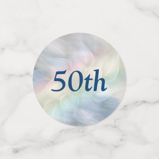 Confettis Arc-en-ciel personnalisé 50e anniversaire (Petit recto)