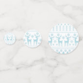 Confettis Arctic Blue Folk Art thème hiver (Devant)