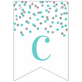 Confettis argentés bleu-clair de bannière de (Premier drapeau)