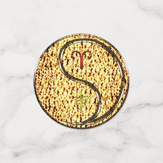 Confettis Aries et singe du feu (Petit recto)