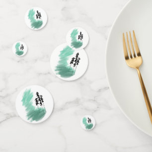 Confettis art de l'arbre vert scandinave simple moderne ment