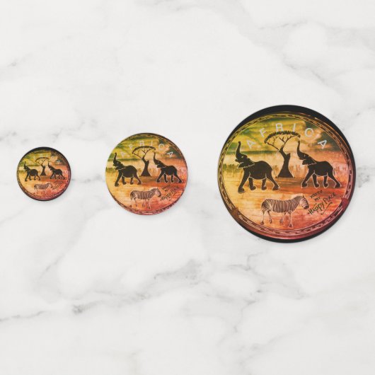 Confettis Art Eléphant Africain (Derrière)