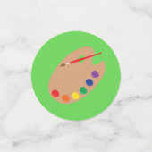 Confettis Art Paint Palette Cute 1ère fête d'anniversaire (Petit recto)