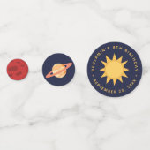 Confettis Astronaut Boy Photo Anniversaire Planètes spatiale (Derrière)