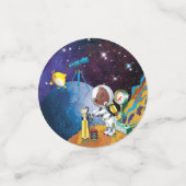 Confettis astronaute de chien et alien (Petit recto)