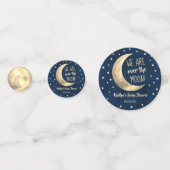 Confettis Au-Dessus De La Lune | Photo Baby shower (Devant)