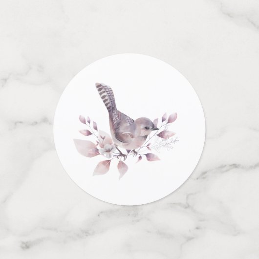 Confettis Aubergine Mauve Rose Dusté violet violet Feuilles  (Petit recto)