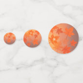 Confettis Autumn design with maple leaves and bokeh effect  (Derrière)