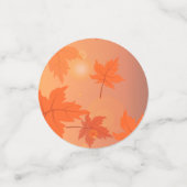 Confettis Autumn design with maple leaves and bokeh effect  (Petit recto)