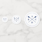 Confettis Aviron traversé aviron initiales de la marine (Devant)