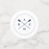 Confettis Aviron traversé aviron initiales de la marine (Petit recto)