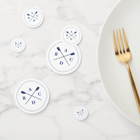 Confettis Aviron traversé aviron initiales de la marine (Groupe)