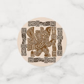 Confettis Aztec Eagle Guerrier Tribal Art antique (Petit recto)