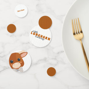 Confettis Baby Boy Longhorn Burnt Orange Baby shower