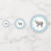 Confettis Baby Elephant Bleu clair Anniversaire (Devant)