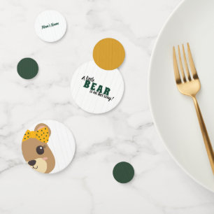 Confettis Baby Girl Bear Green & Gold Baby shower
