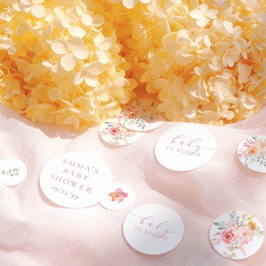 Confettis Baby In Bloom Spring Flowers Girl Baby Shower