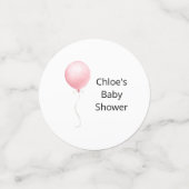 Confettis Baby shower à ballets roses (Petit recto)
