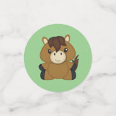 Confettis Baby shower à cheval (Petit recto)