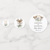 Confettis Baby shower animal forestier (Derrière)