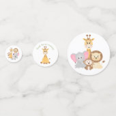 Confettis Baby shower animalier Safari (Derrière)