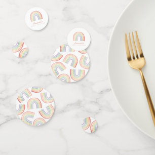 Confettis Baby shower arc-en-ciel Cute Pastel Watercolor