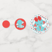 Confettis Baby shower Blue Elephant Polkadot (Devant)