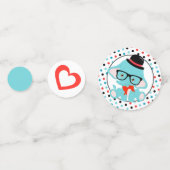 Confettis Baby shower Blue Elephant Polkadot (Derrière)