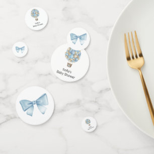 Confettis Baby shower Blue Hot Air Balloon