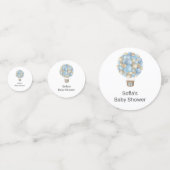 Confettis Baby shower Blue Hot Air Balloon (Devant)