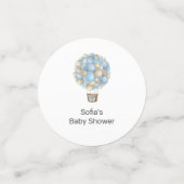 Confettis Baby shower Blue Hot Air Balloon (Petit recto)