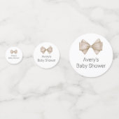 Confettis Baby shower Bow beige (Devant)
