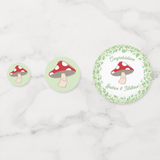 Confettis Baby shower champignon (Derrière)