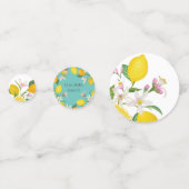 Confettis Baby shower citron, Ciao bébé, thème italien (Derrière)