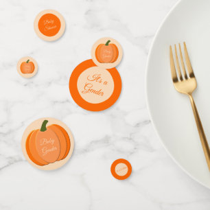 Confettis Baby shower Citrouille neutre genre mignon Orange