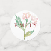 Confettis Baby shower Coquette bow Florals (Petit recto)