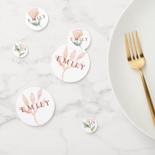 Confettis Baby shower Coquette bow Florals (Groupe)