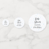 Confettis Baby shower d'aquarelle bleu, Oh Baby shower garço (Devant)