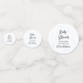 Confettis Baby shower d'aquarelle bleu, Oh Baby shower garço (Derrière)