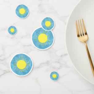 Confettis Baby shower d'aquarelle Sunshine Arrière - plan pe